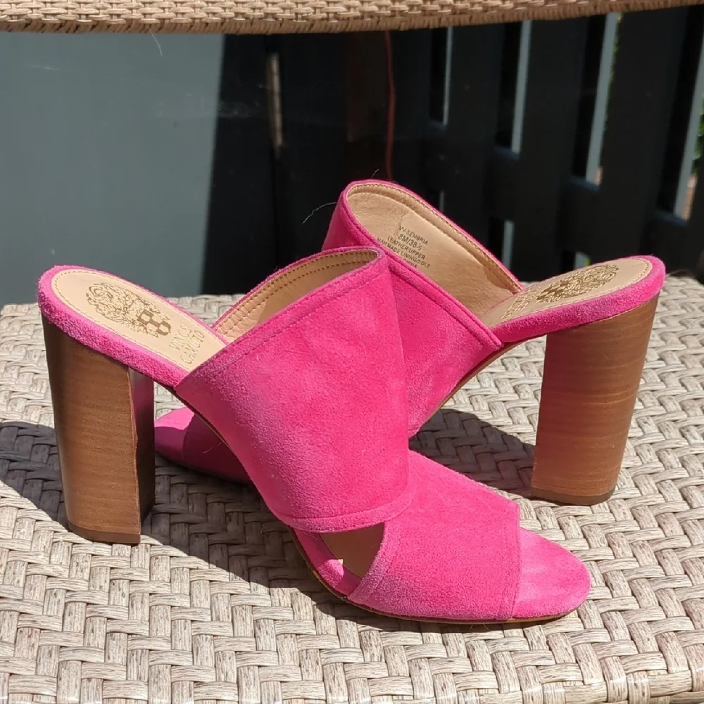 Pink Suede Women's Mules - Picture 7 of 7